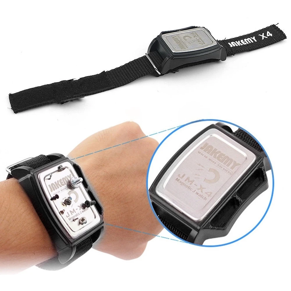 Pulsera magnética atrapa tornillos JM-X4 para técnicos y reparadores electrónicos