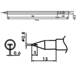 Punta soldador Aoyue LF-08LD con resistencia incluida para estaciones de soldadura