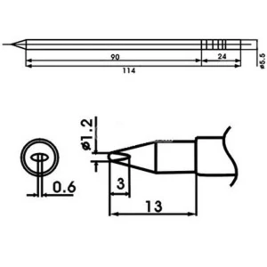 Punta soldador Aoyue LF-12LD con resistencia incluida para estaciones de soldadura