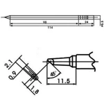 Punta soldador Aoyue LF-2BCM con resistencia incluida para estaciones de soldadura