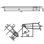 Punta soldador Aoyue LF-3BCM con resistencia incluida para estaciones de soldadura