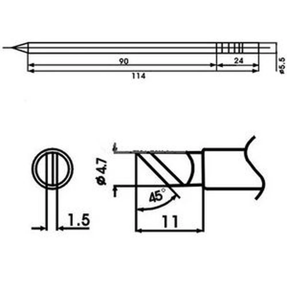 Punta soldador Aoyue LF-K con resistencia incluida - repuesto original