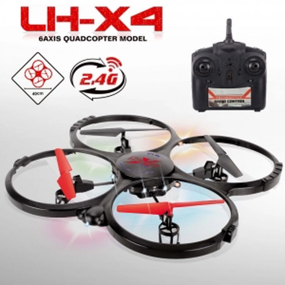 Quadcoptero LH-X4 2,4ghz 4 canales con 6 ejes y giroscopio, tamaño 32,5cm