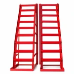 Rampas de Acero para Coche 2 Toneladas (4.400 lbs) — Set de 2 Rampas de Servicio Portátiles para Cambio de Aceite y Mantenimiento, Rojas TSX TOOL