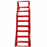 Rampas de Acero para Coche 2 Toneladas (4.400 lbs) — Set de 2 Rampas de Servicio Portátiles para Cambio de Aceite y Mantenimiento, Rojas TSX TOOL