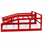 Rampas de Acero para Coche 2 Toneladas (4.400 lbs) — Set de 2 Rampas de Servicio Portátiles para Cambio de Aceite y Mantenimiento, Rojas TSX TOOL