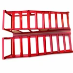 Rampas de Acero para Coche 2 Toneladas (4.400 lbs) — Set de 2 Rampas de Servicio Portátiles para Cambio de Aceite y Mantenimiento, Rojas TSX TOOL