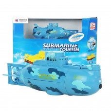 Rc Micro Submarine Mini Rc U-Boat 3- Channel Radio Control Submarine -BLUE-