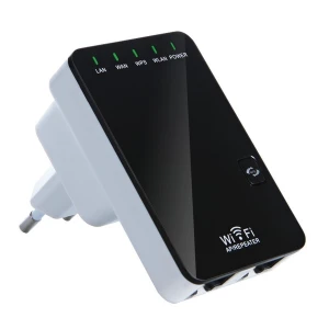 Repetidor Wifi 300 Mbps con 2 Puertos RJ45 - Extensor y Punto de Acceso