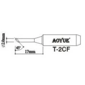 Repuesto punta soldador Aoyue T2CF compatible para estaciones de soldadura