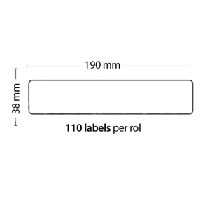 Arctic Silver Rollo de 110 Etiquetas Adhesivas compatibles Dymo 99018 tamaño 190mm x 38mm