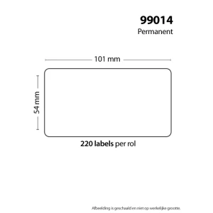Arctic Silver Rollo de 220 etiquetas adhesivas tamaño 101x54mm compatible Dymo 99014
