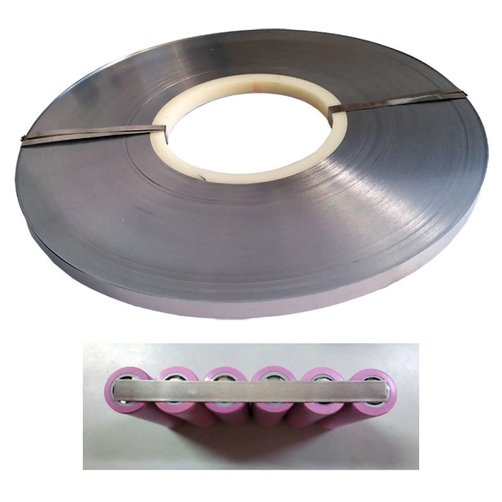 Rollo tira acero 0,1mmx5mm 1kg para soldadura baterías 18650 con Sunkko