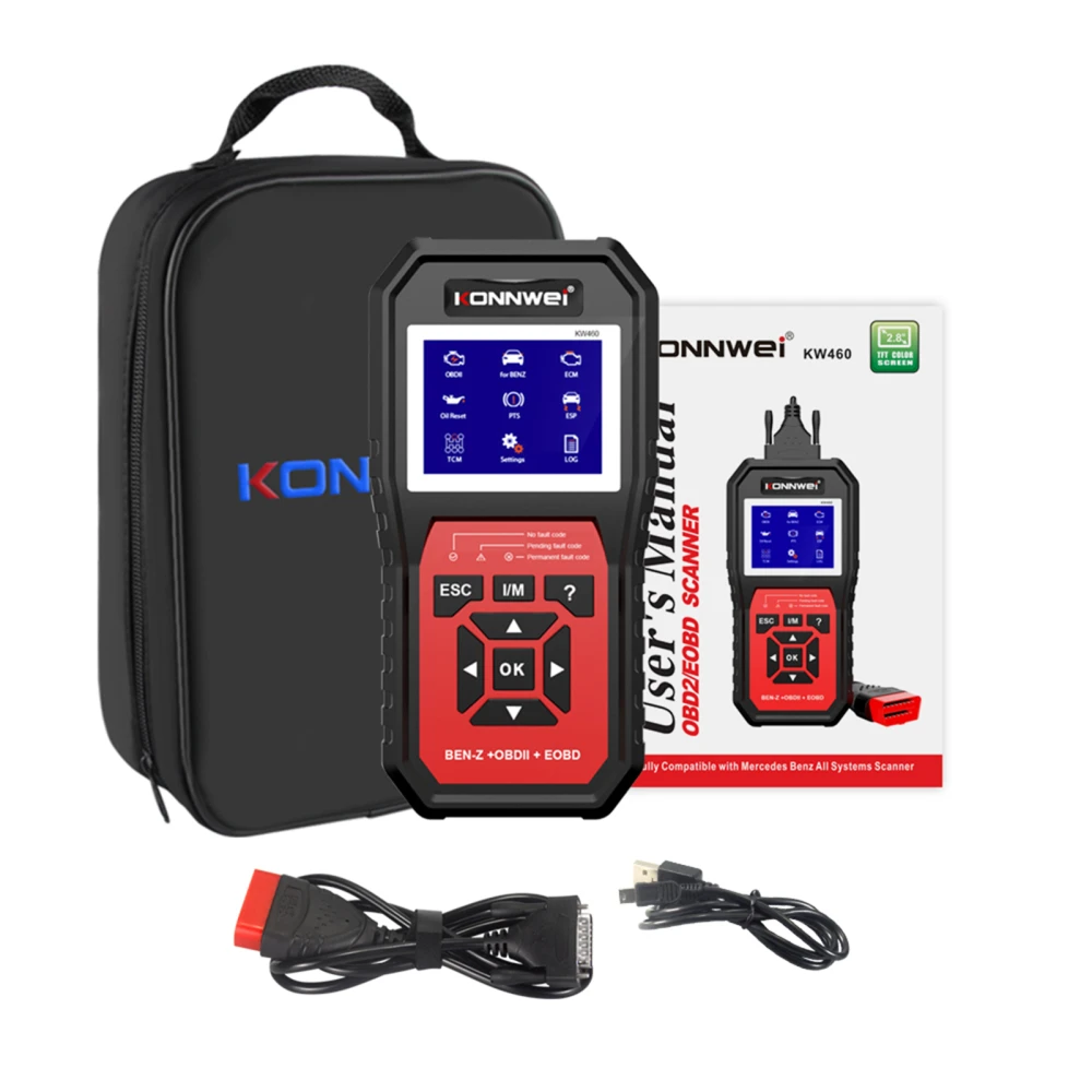 Herramienta profesional Konnwei KW460 para diagnóstico y reparación de vehículos