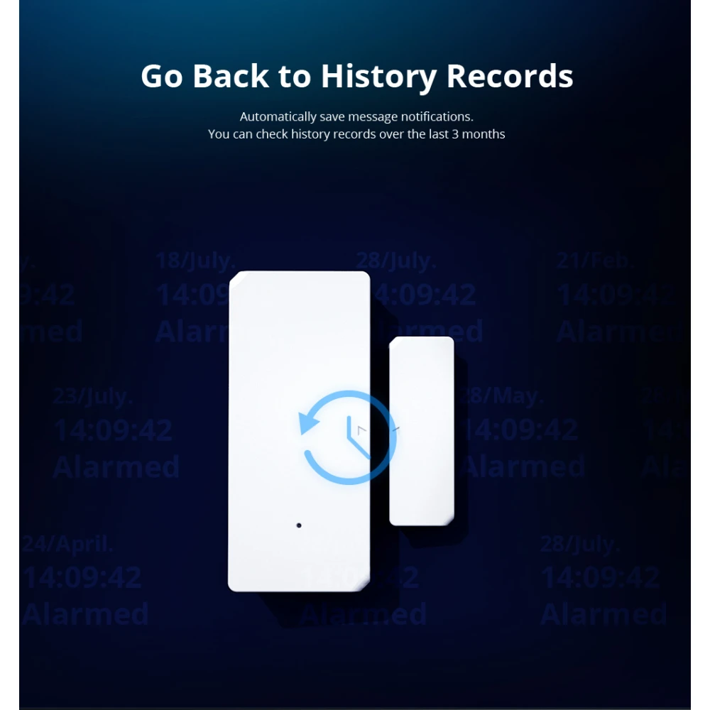 Sensor puerta ventana inalámbrico SONOFF DW2 RF para alarma de seguridad doméstica