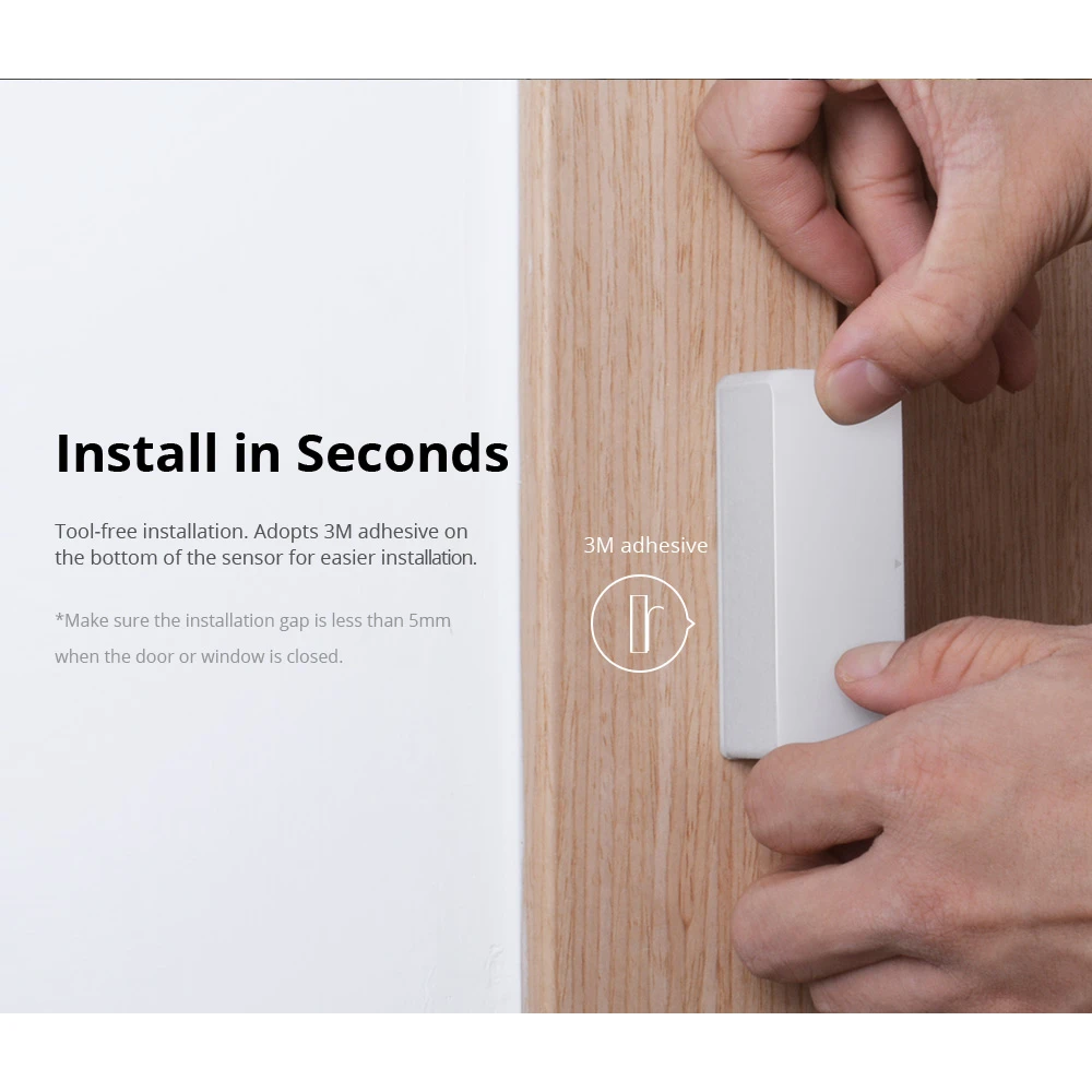 Sensor puerta ventana inalámbrico SONOFF DW2 RF para alarma de seguridad doméstica