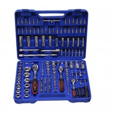 Set 172 Pcs Socket Wrench 1/4'' 3/8’’ and 1/2’’ ratchet Box Car Tools