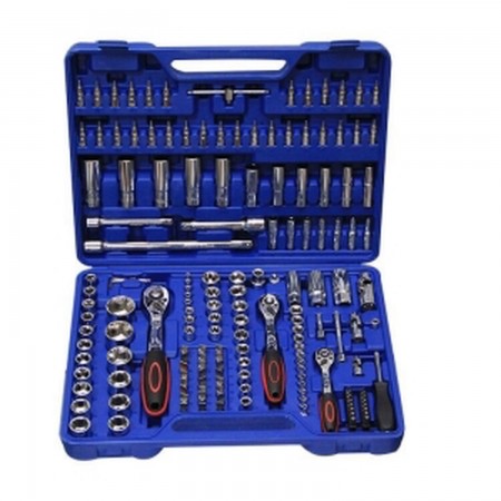 Set 172 pcs Socket Wrench 1/4   3/8’’ and 1/2’’ Ratchet Box Car Tools CAR TOOLS  65.00 euro - satkit