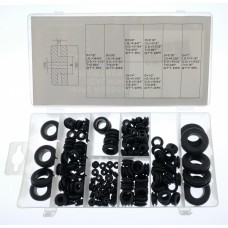 Set 180pcs Rubber Grommet Assortment Open Blanking Hole Wiring Cable Gasket Kit
