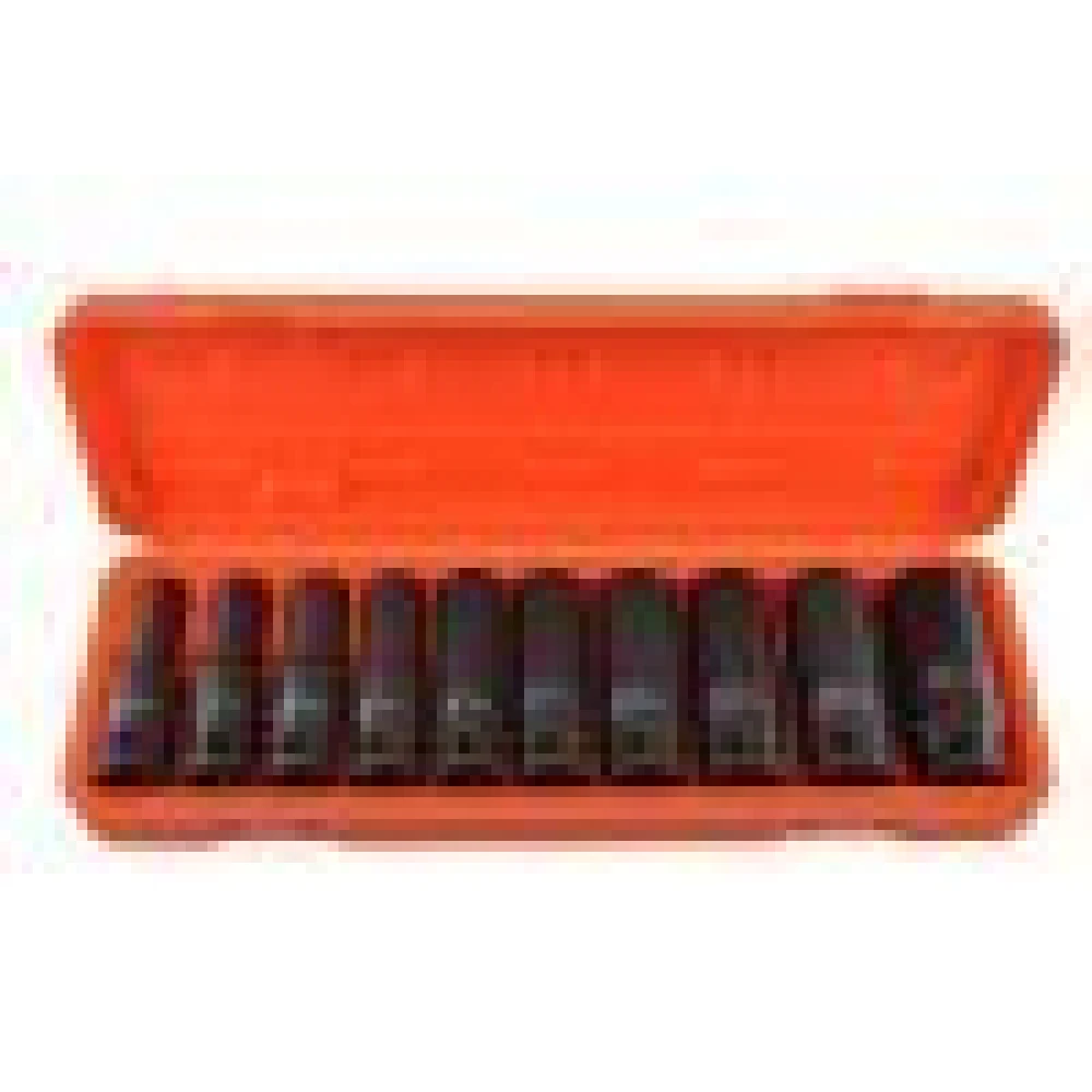 Set de 10 vasos de impacto largos 1/2 10-24mm TSX TOOL para taller