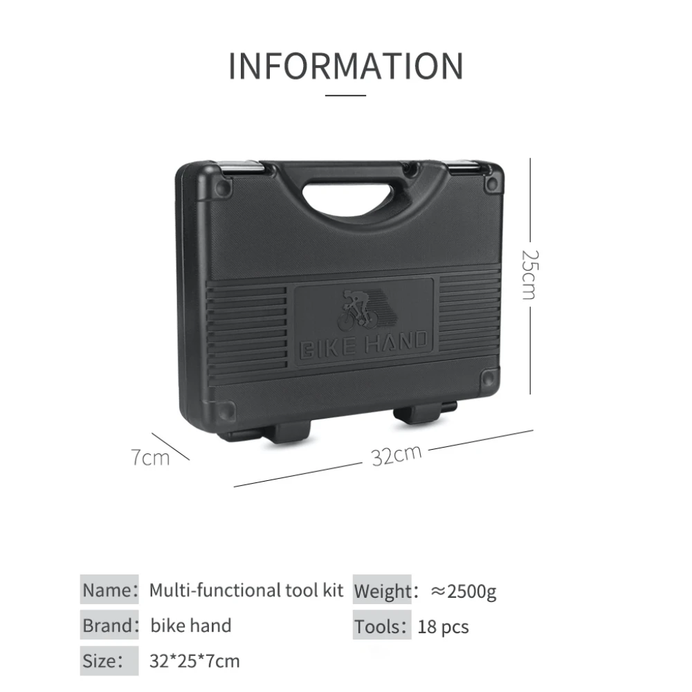 Set de herramientas para bicicleta 18 en 1 Bikehand - Juego multifuncional