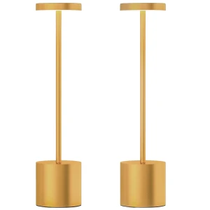 Set de lámparas de mesa LED recargables y portátiles con 3 colores regulables