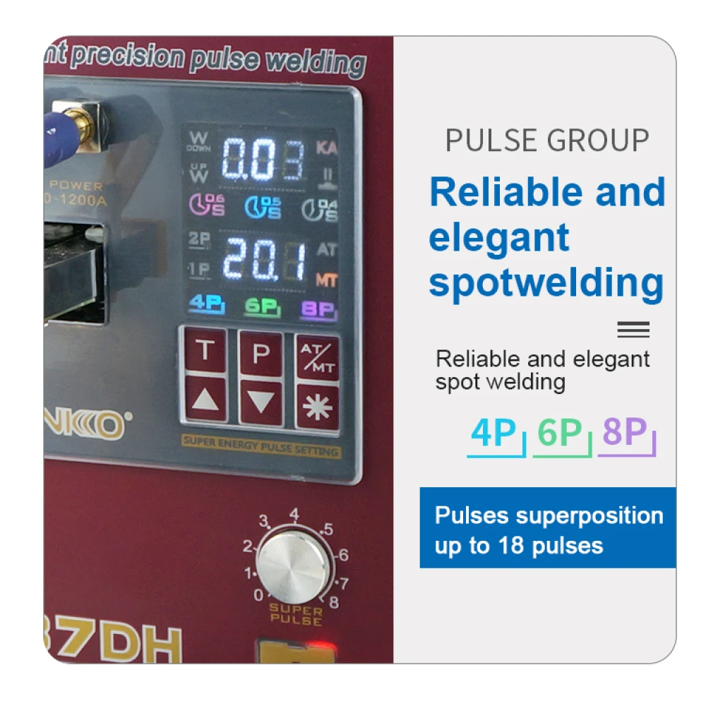 Soldadora por puntos Sunkko 737DH para construcción de baterías de litio 18650 14500 21700