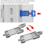 Vista frontal del soporte Sonoff DR para interruptores inteligentes