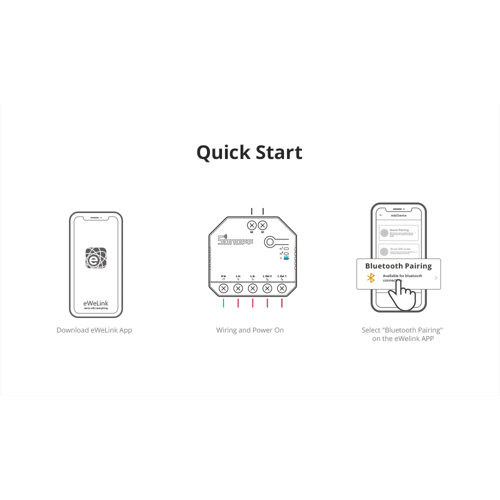 SONOFF DUAL R3 Interruptor inteligente dual con medición de potencia y control domótico