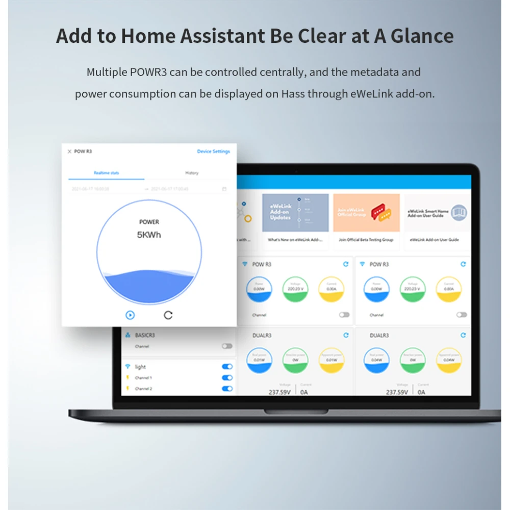 SONOFF Pow R3 - Interruptor Inteligente WiFi de Alta Potencia con Monitorización