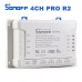 Sonoff 4CH Pro R2 433MHZ 4 canales Interruptor Inalambrico WiFi para Domótica compatible con Amazon Alexa y Google Home