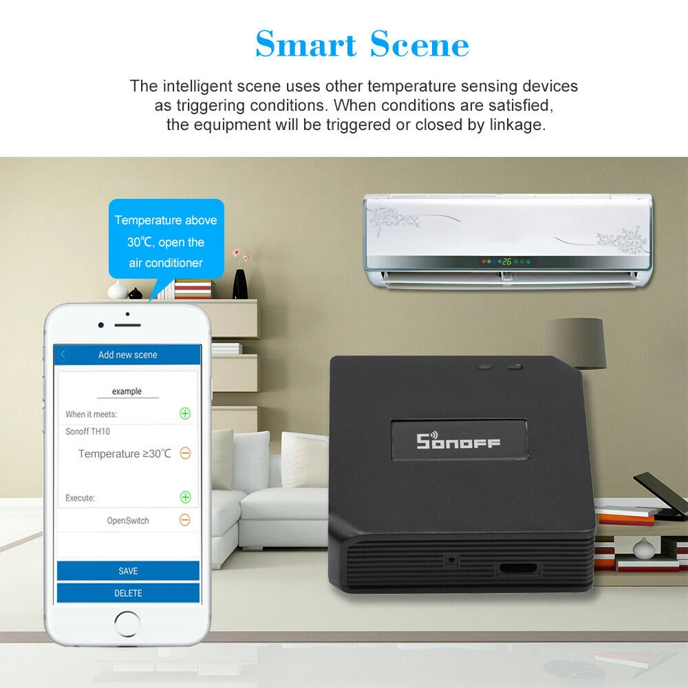 Sonoff RF Bridge 433MHz Wifi Inalámbrico Compatible con Alexa y Google Home