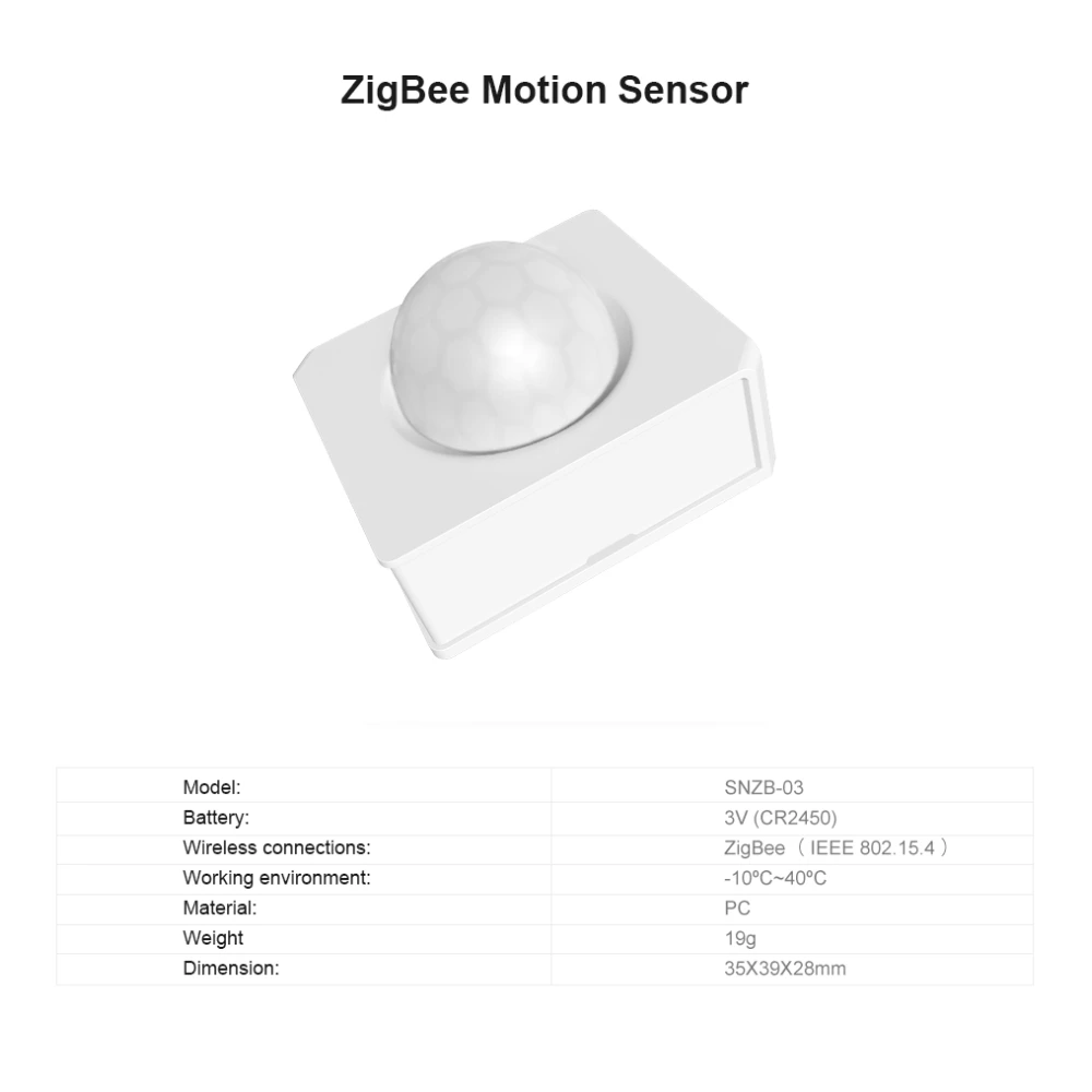 SONOFF SNZB-03 Sensor de Movimiento ZigBee - Control inteligente y detección precisa