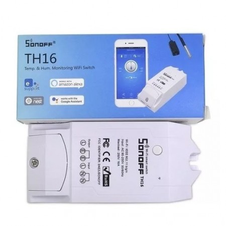 Sonoff TH16 Temperature And Humidity Monitoring WiFi Smart Switch SMART HOME SONOFF 8.00 euro - satkit
