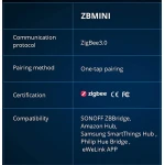 SONOFF ZBMINI ZigBee Interruptor Inteligente Mini para Control de Luz 2 Vías