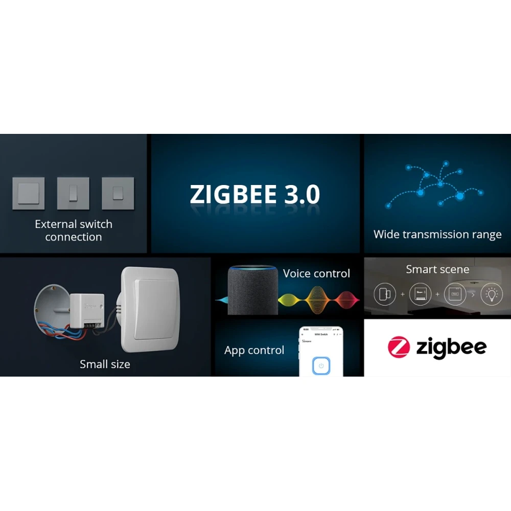 SONOFF ZBMINI ZigBee Interruptor Inteligente Mini para Control de Luz 2 Vías