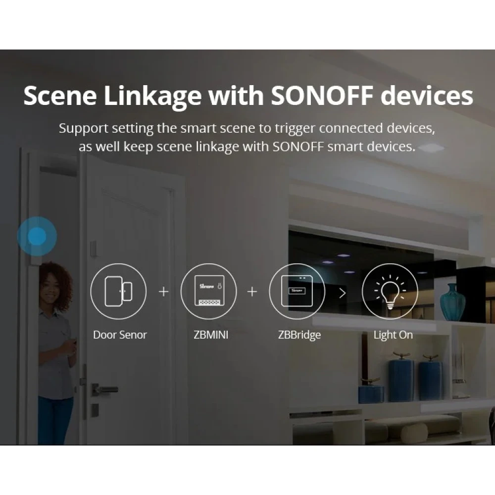 SONOFF ZBMINI ZigBee Interruptor Inteligente Mini para Control de Luz 2 Vías