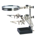 Soporte con lupa para soldar electrónica con manos libres y soporte soldador