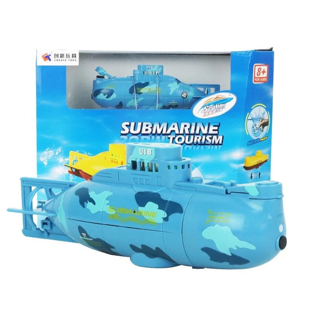 Submarino RC Mini 3 Canales - Rc Micro Submarine Azul Satkit
