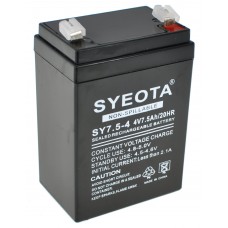 Rechargeable Lead Battery Sy7.5-4 4v7.5ah/20hr Alarms, Scales, Toys