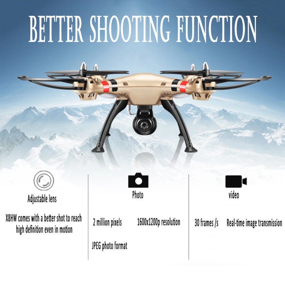Syma X8hw Drone Quadcopter FPV con Cámara Wifi HD en Tiempo Real