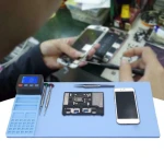 Vista del tapete térmico CPB320 mostrando control de temperatura y tiempo