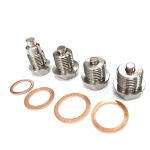 Tapón de Drenaje de Aceite Magnético Acero Inoxidable M12 x 1,75 con Arandela - Cárter Coche Moto