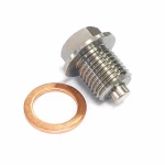 Tapón de Drenaje de Aceite Magnético Acero Inoxidable M14 x 1,5 con Arandela - Cárter Coche Moto