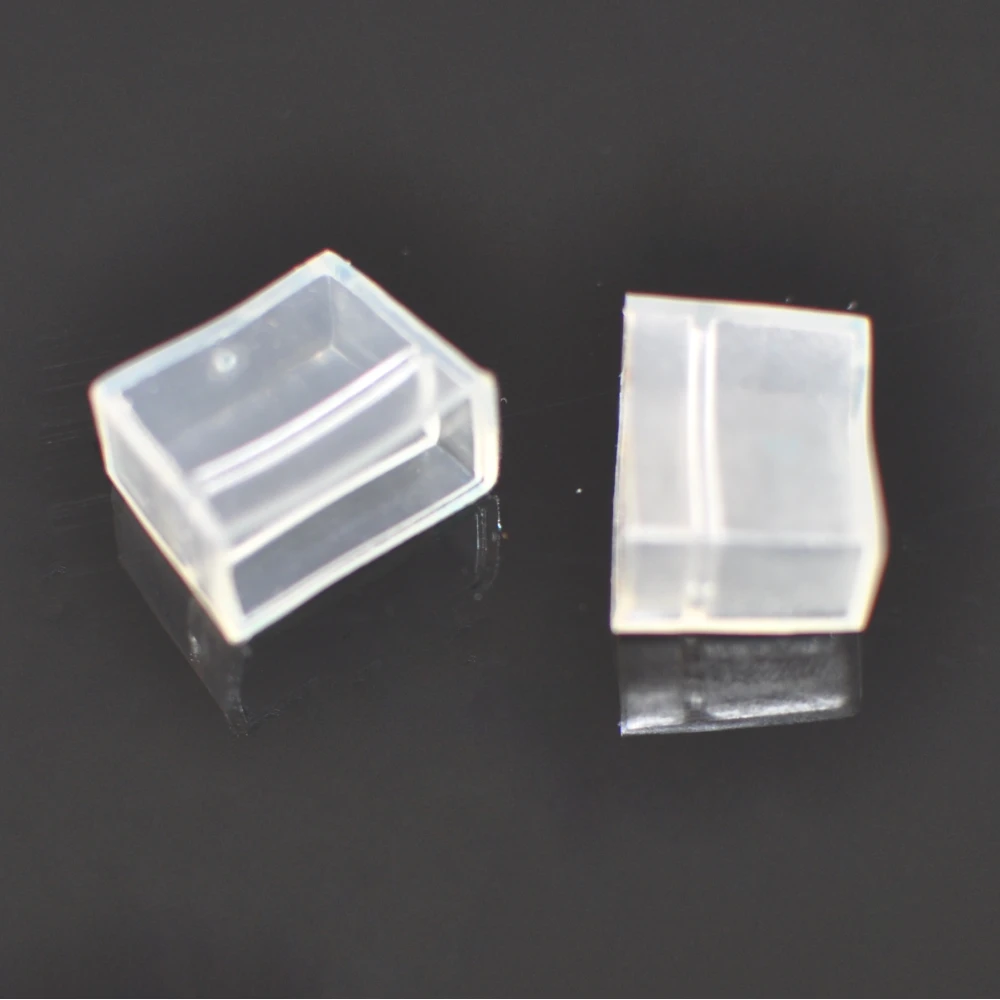 Tapon final de PVC transparente para tira LED 220V AC 14mm