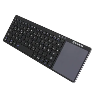 Teclado inalámbrico 2.4GHz con touchpad para Smart TV y PC ultra fino y portátil