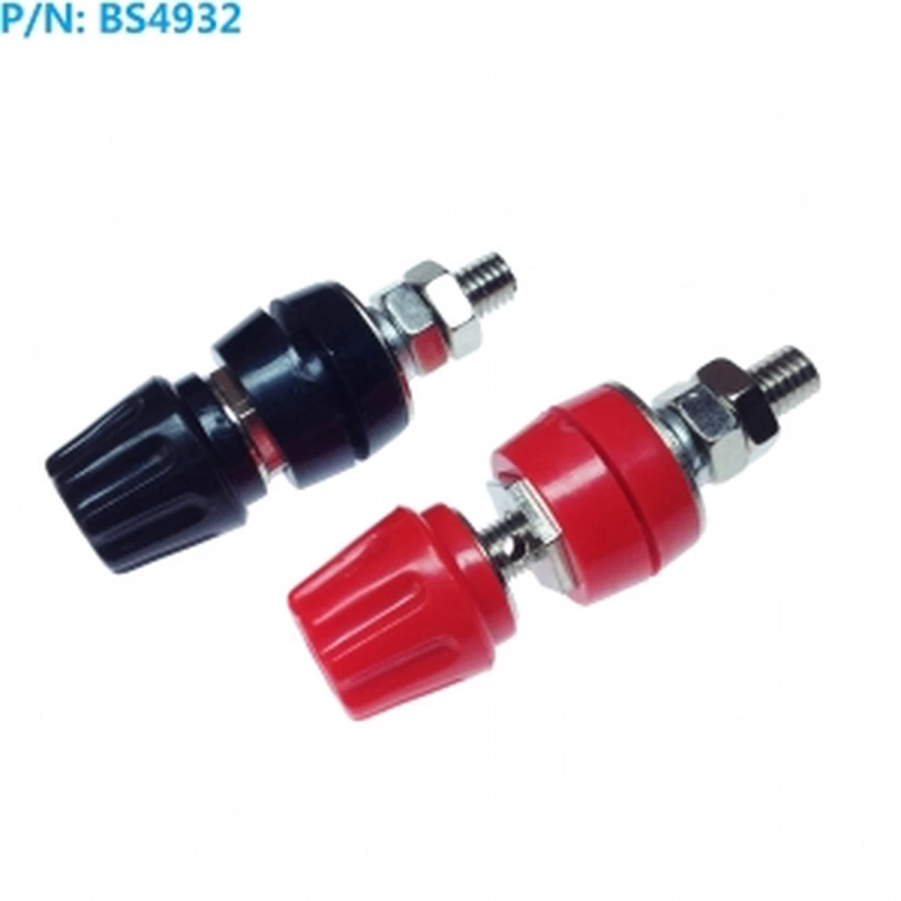 Terminales 4mm Hembra Rojo Negro 60v 50a Pack 2 Amass para panel