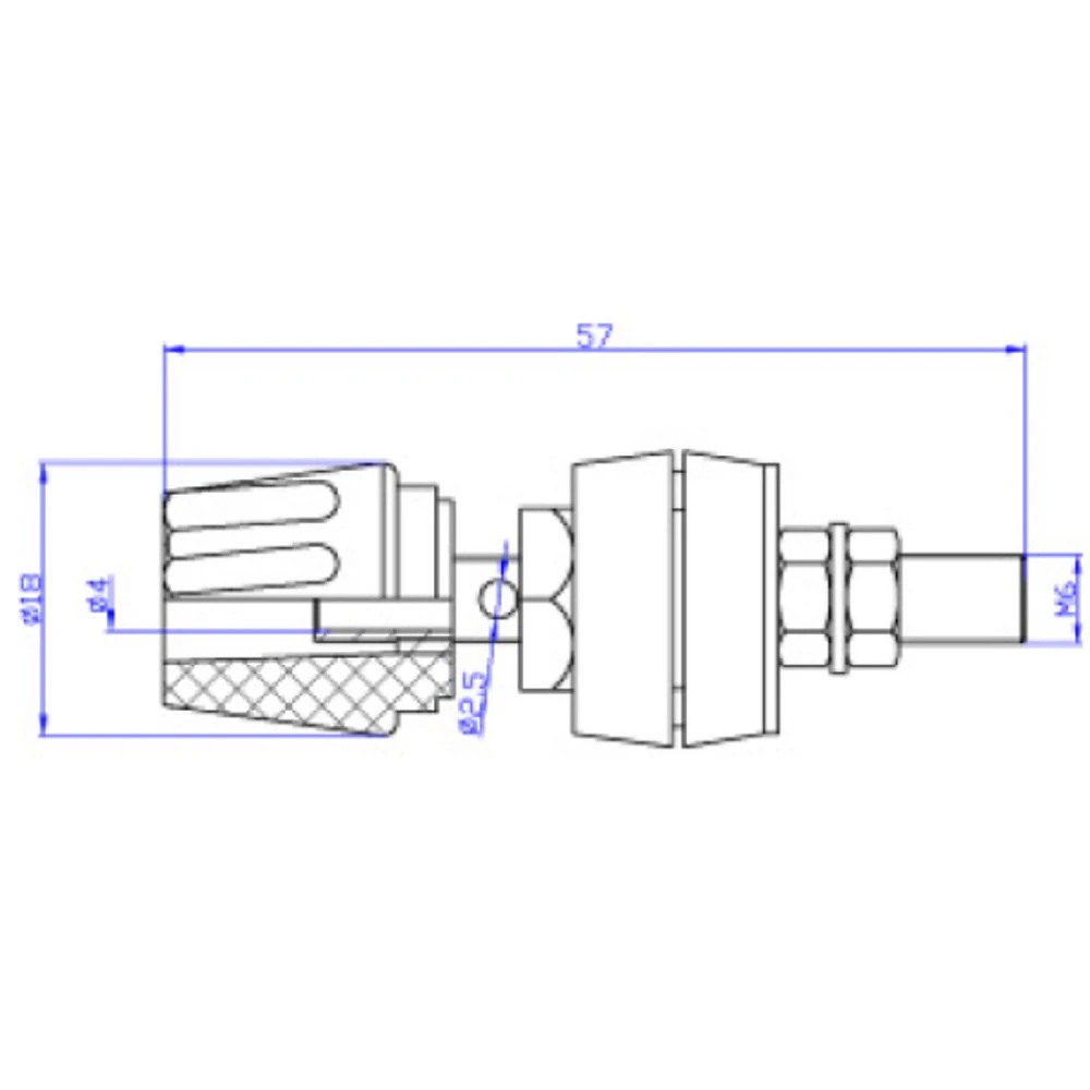 Terminales 4mm Hembra Rojo Negro 60v 50a Pack 2 Amass para panel