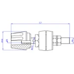 Terminales 4mm Hembra Rojo Negro 60v 50a Pack 2 Amass para panel