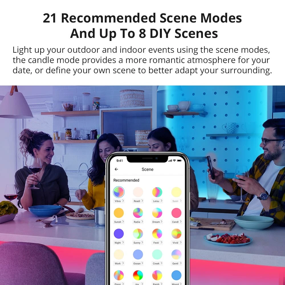 Tira LED inteligente WiFi SONOFF L2 Lite 5 metros con control remoto y app